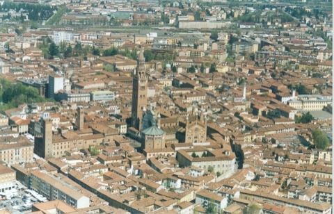 veduta aerea della città di Cremona