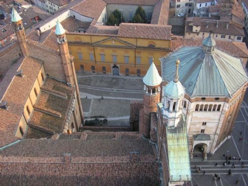 aerea del centro storico di Cremona