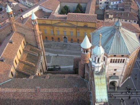 aerea del centro storico di Cremona