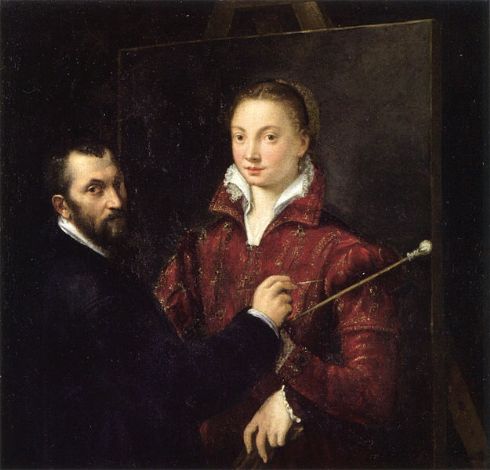 autoritratto con Bernardino Campi di Sofonisba Anguissola